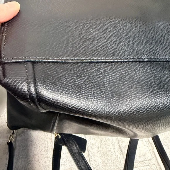 Coach Black Leather Tote Bag with shoulder strap - Picture 10 of 13